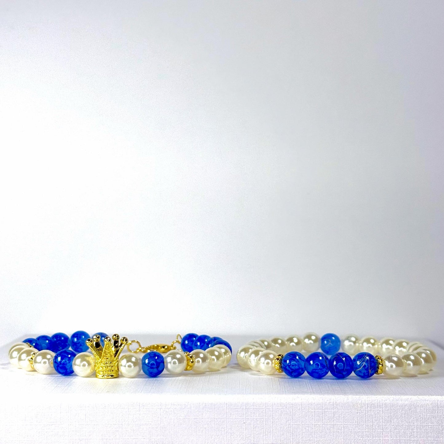 Princess Pearl Collection - Blue and Gold Bracelet Set