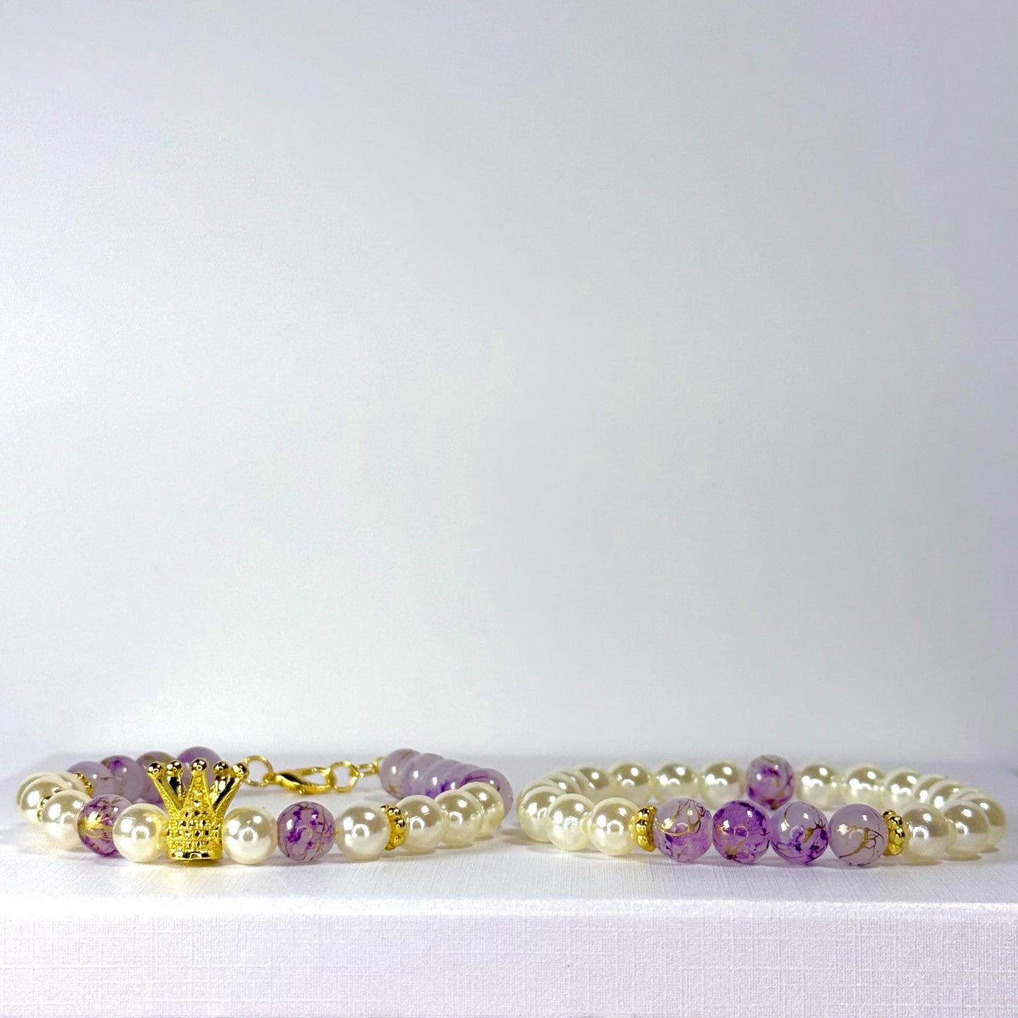 Princess Pearl Collection - Purple and Gold Bracelet Set